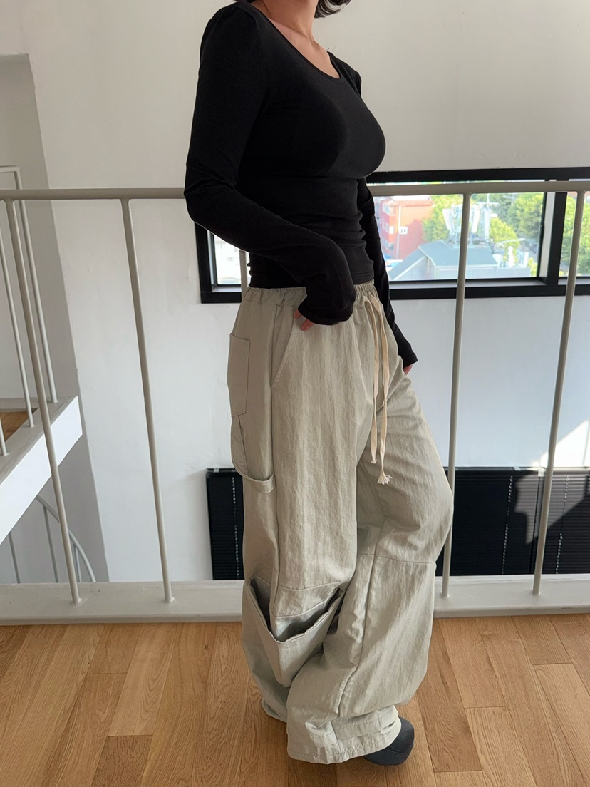 AWESOMESAUCE東大門㊣代購女士新款時尚25秋夏推薦真品休閑褲AWESOME SAUCE休閑褲