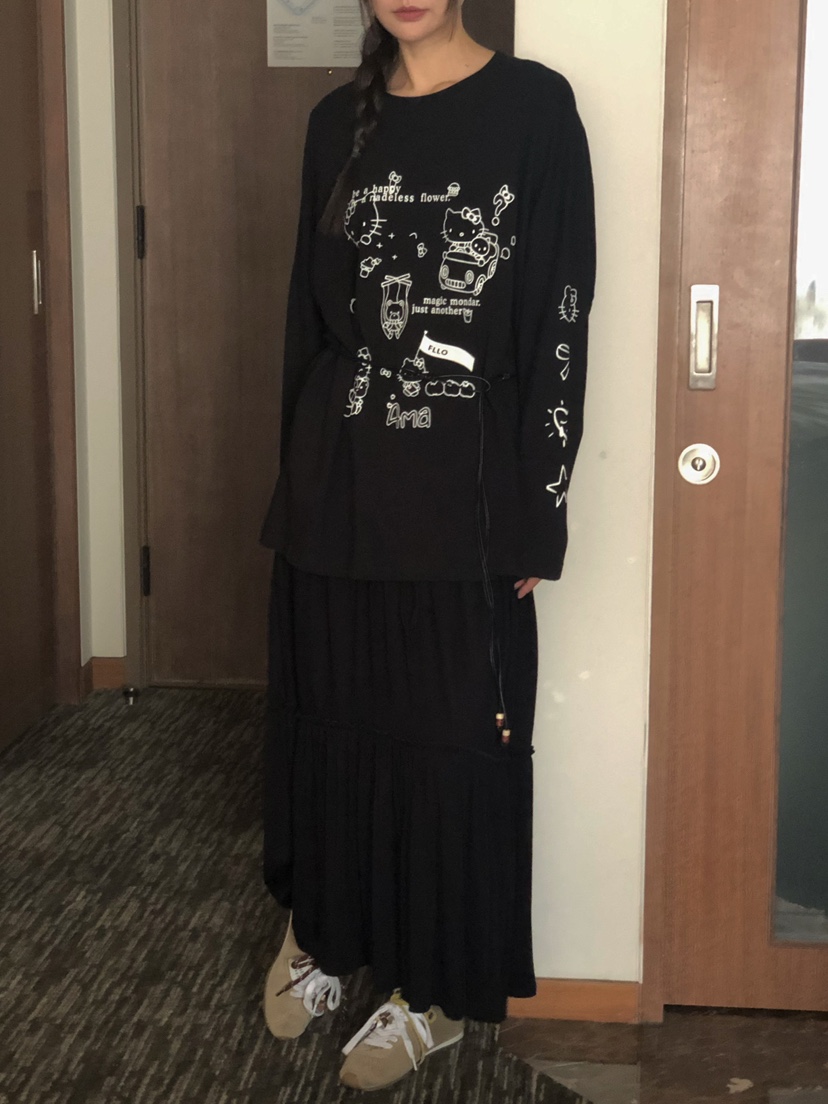 ONDO-P東大門㊣直郵女士新款真品推薦25秋夏職業時尚長袖T恤ONDO-P長袖T恤
