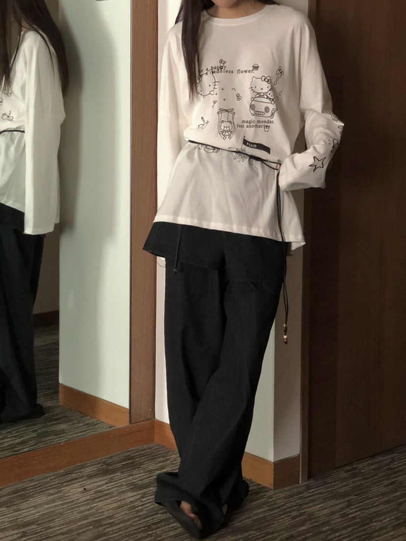 ONDO-P東大門㊣直郵女士新款真品推薦25秋夏職業時尚長袖T恤ONDO-P長袖T恤