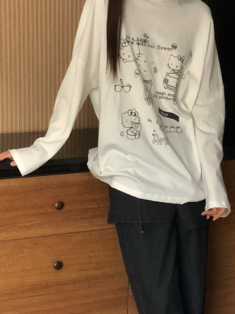 ONDO-P東大門㊣直郵女士新款真品推薦25秋夏職業時尚長袖T恤ONDO-P長袖T恤