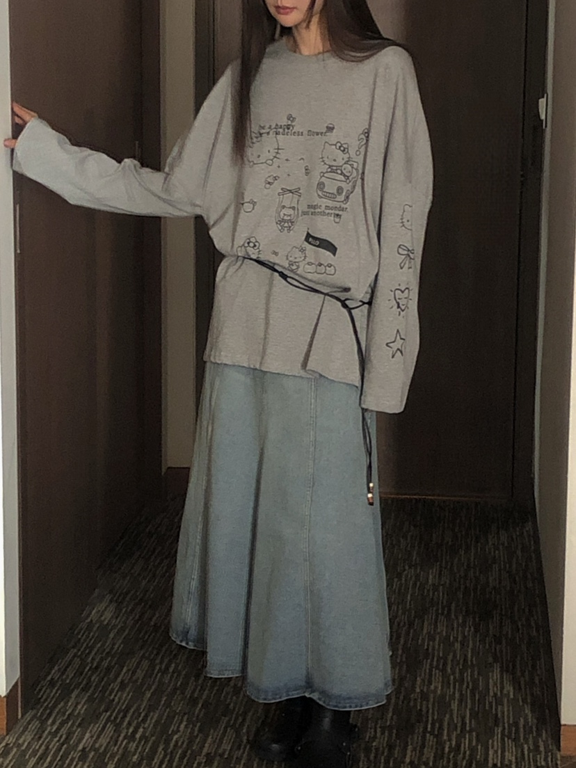 ONDO-P東大門㊣直郵女士新款真品推薦25秋夏職業時尚長袖T恤ONDO-P長袖T恤
