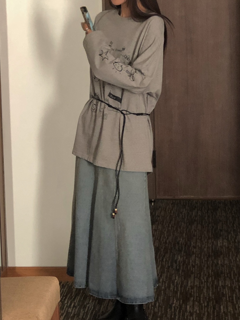 ONDO-P東大門㊣直郵女士新款真品推薦25秋夏職業時尚長袖T恤ONDO-P長袖T恤