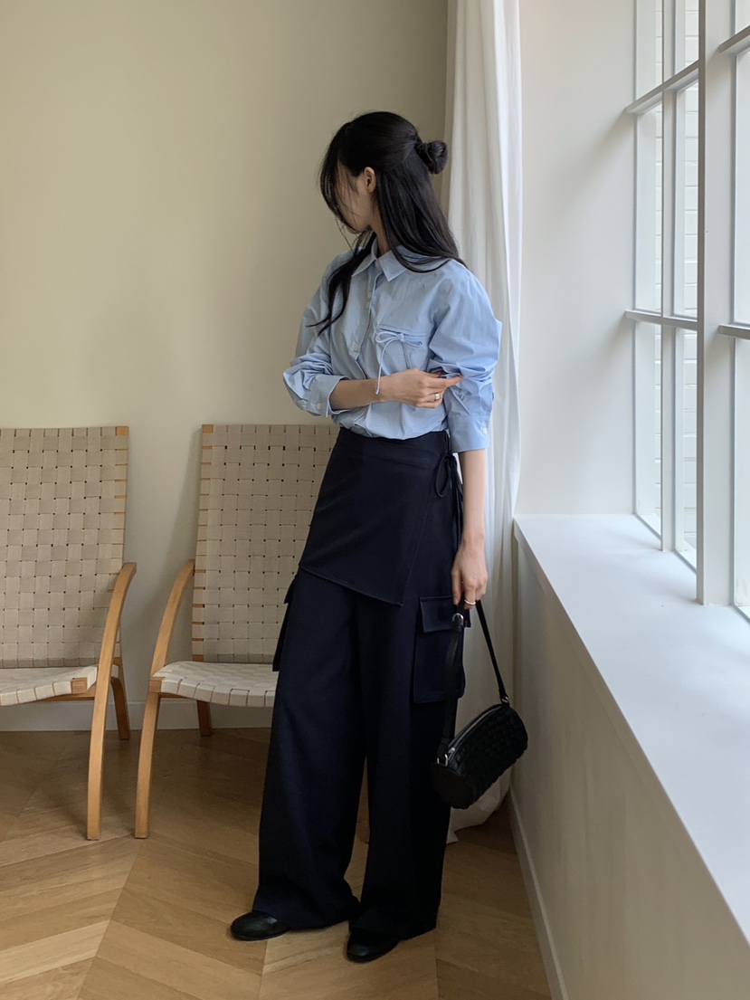 BOUND.A東大門㊣代購女士新款休閑人氣推薦時尚襯衫蕾絲衫BOUND.A襯衫/蕾絲衫