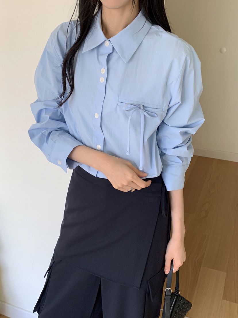 BOUND.A東大門㊣代購女士新款休閑人氣推薦時尚襯衫蕾絲衫BOUND.A襯衫/蕾絲衫