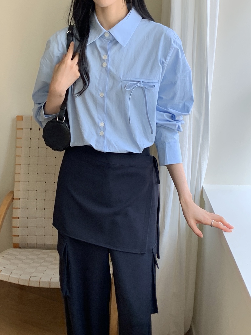 BOUND.A東大門㊣代購女士新款休閑人氣推薦時尚襯衫蕾絲衫BOUND.A襯衫/蕾絲衫圖色2