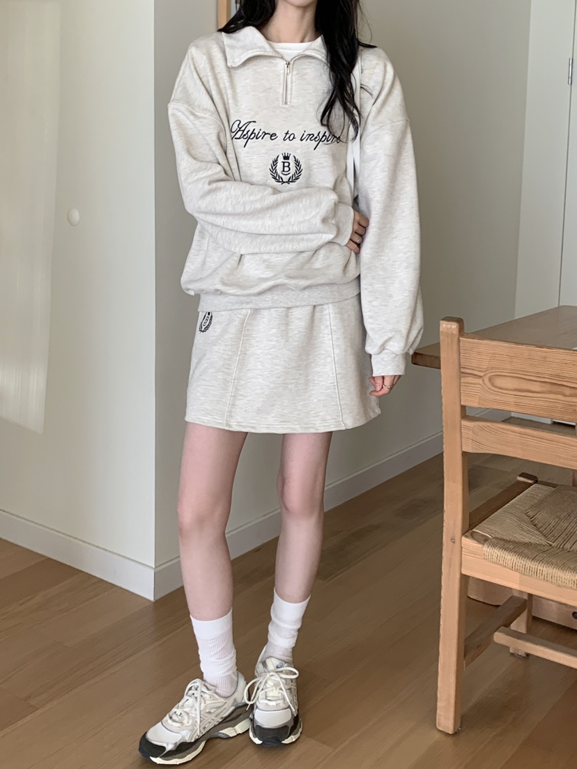 BOUND.A韓國代購㊣女裝新款時尚職業休閑25秋夏熱賣套裝刺繡BOUND.A套裝