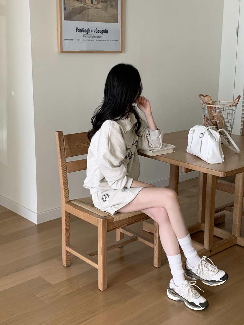BOUND.A韓國代購㊣女裝新款時尚職業休閑25秋夏熱賣套裝刺繡BOUND.A套裝