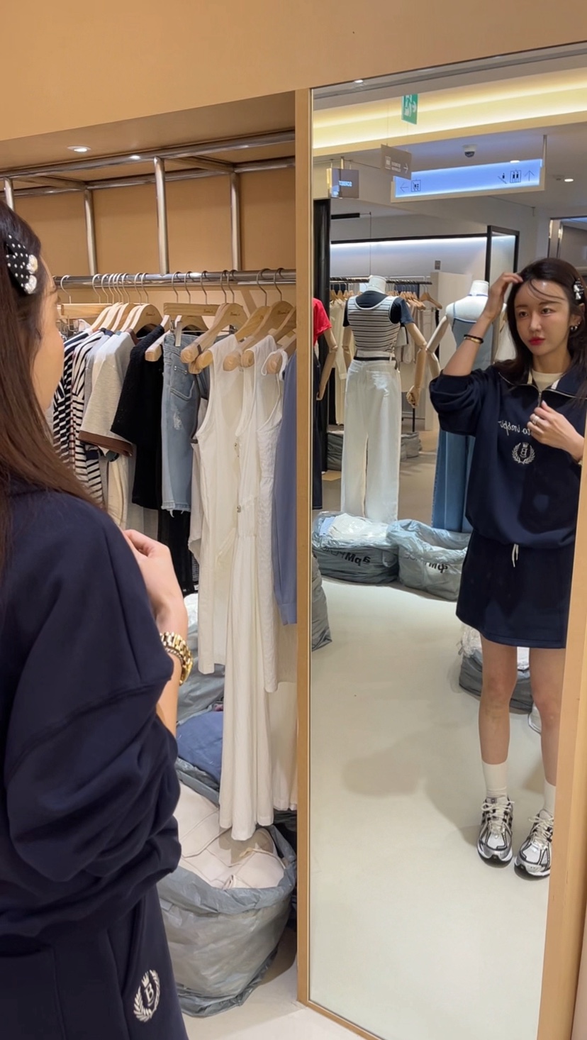 BOUND.A韓國代購㊣女裝新款時尚職業休閑25秋夏熱賣套裝刺繡BOUND.A套裝