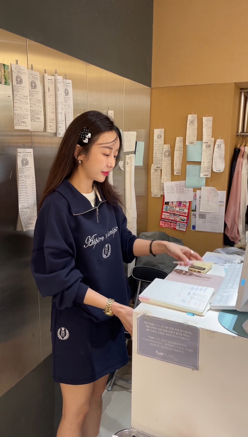 BOUND.A韓國代購㊣女裝新款時尚職業休閑25秋夏熱賣套裝刺繡BOUND.A套裝