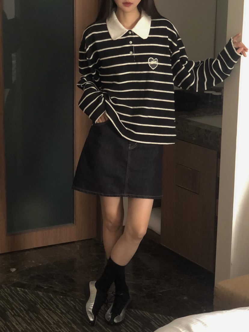ONDO-P韓國代購㊣女裝新款推薦熱賣真品人氣休閑職業長袖T恤ONDO-P長袖T恤