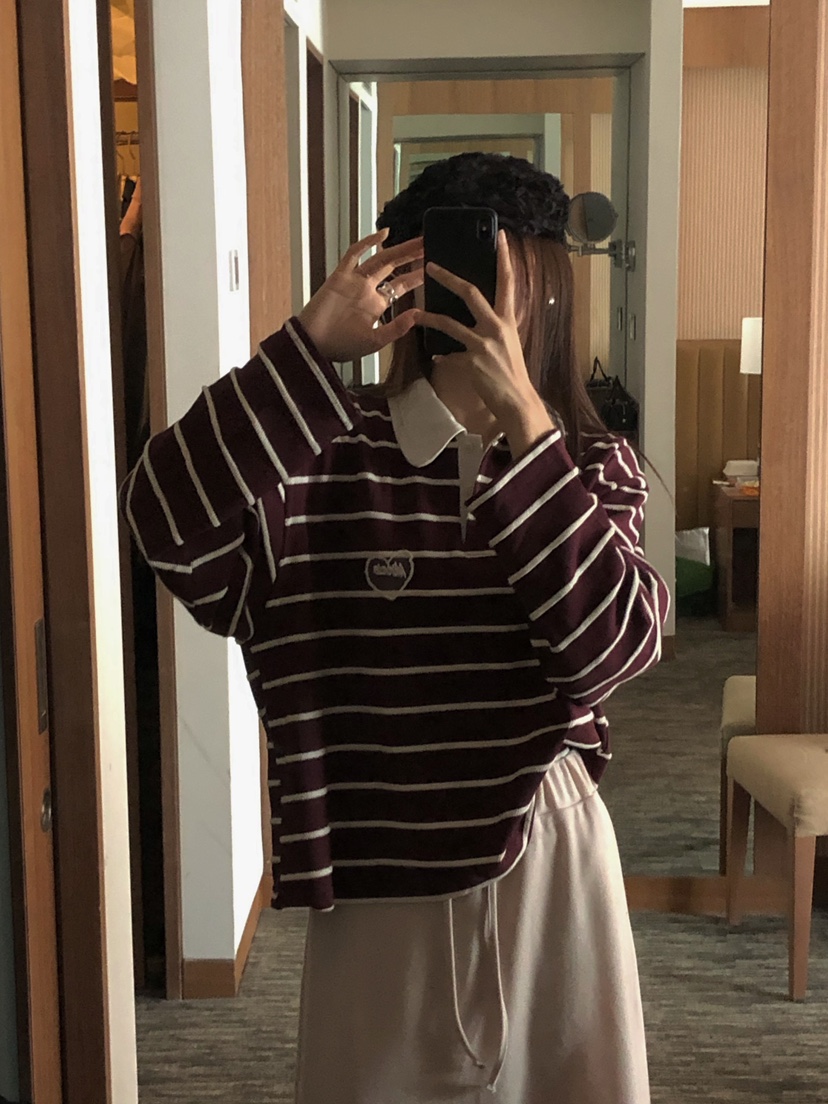 ONDO-P韓國代購㊣女裝新款推薦熱賣真品人氣休閑職業長袖T恤ONDO-P長袖T恤