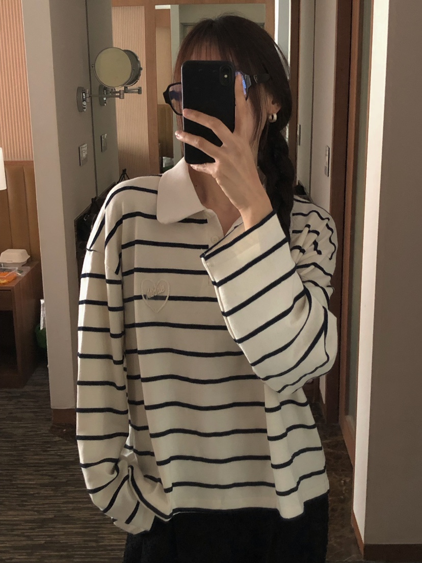 ONDO-P韓國代購㊣女裝新款推薦熱賣真品人氣休閑職業長袖T恤ONDO-P長袖T恤圖色2