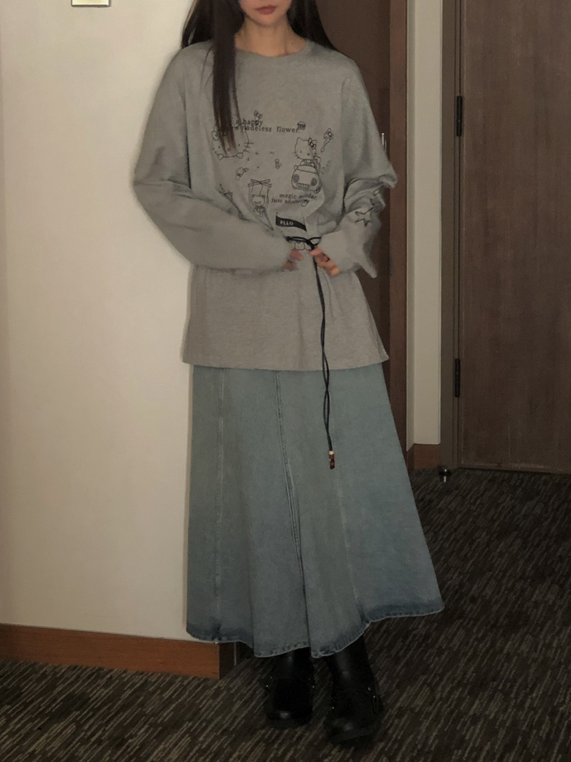 ONDO-P東大門㊣代購女士新款人氣休閑時尚職業長裙不含腰帶ONDO-P長裙