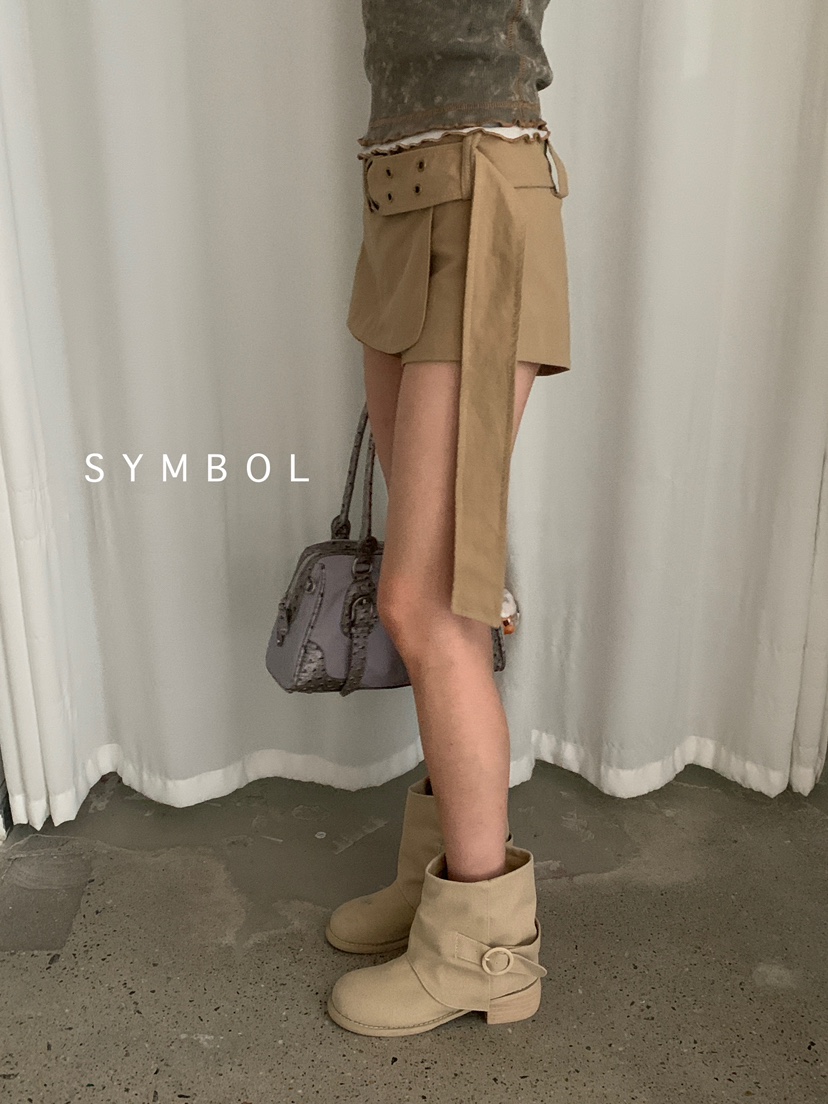 SYMBOL東大門㊣代購女裝新品休閑真品時尚人氣推薦裙褲含腰帶SYMBOL裙褲
