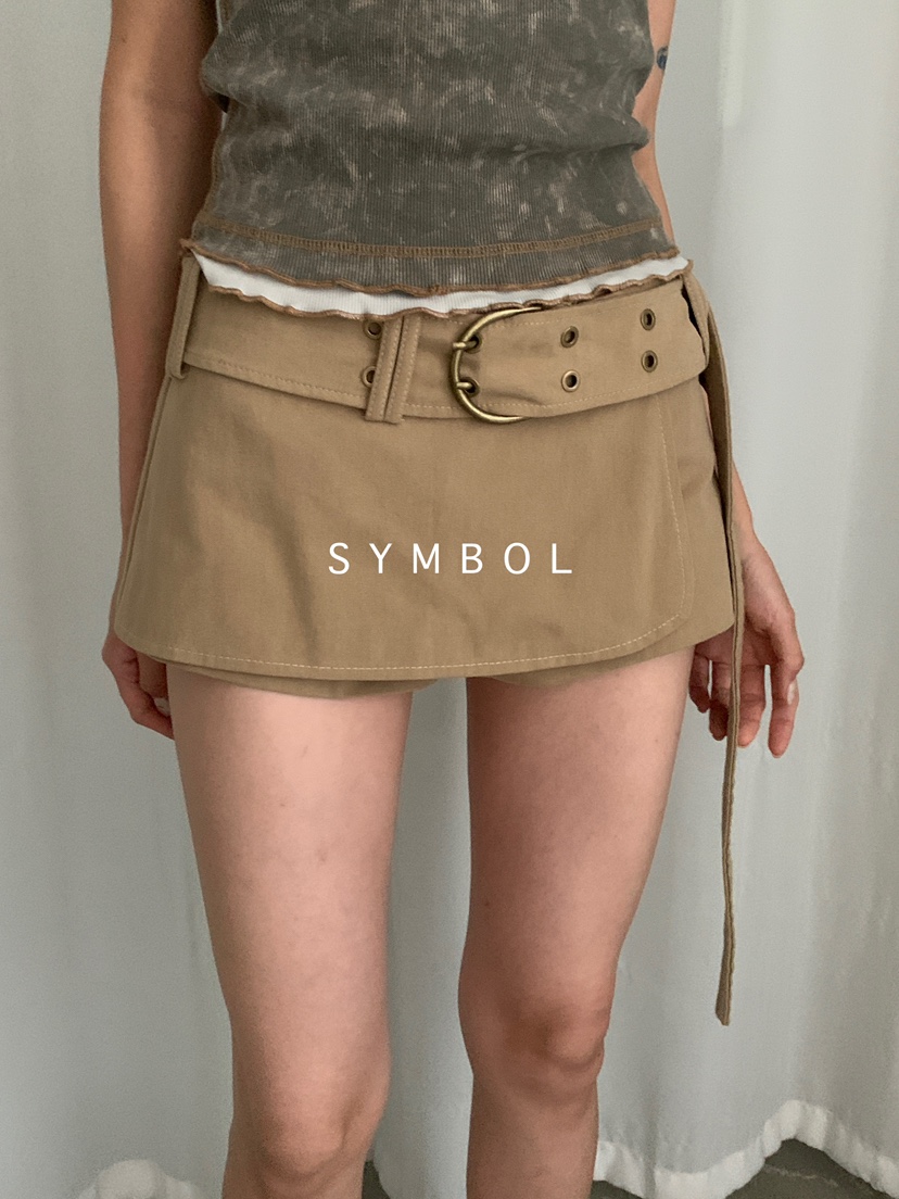 SYMBOL東大門㊣代購女裝新品休閑真品時尚人氣推薦裙褲含腰帶SYMBOL裙褲