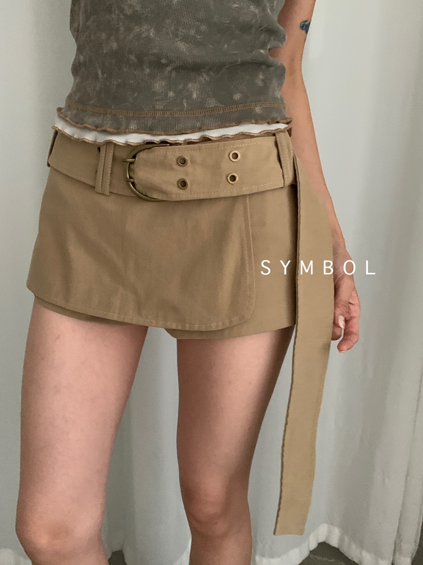 SYMBOL東大門㊣代購女裝新品休閑真品時尚人氣推薦裙褲含腰帶SYMBOL裙褲
