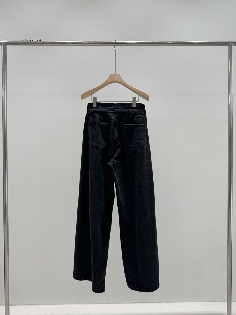 UNBOUND韓國直郵㊣女裝新品25秋夏休閑時尚職業牛仔褲含腰帶UNBOUND牛仔褲