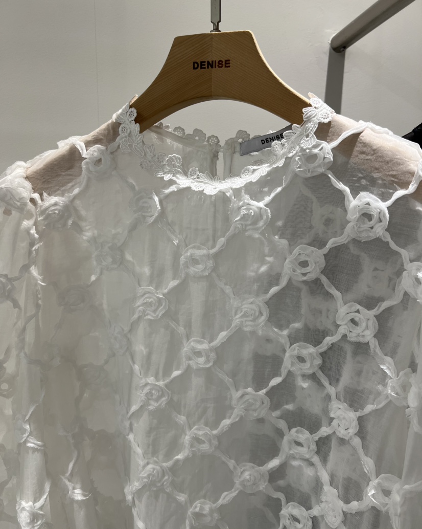 DENISE韓國直郵㊣女裝新品25秋夏休閑熱賣時尚真品襯衫蕾絲衫DENISE襯衫/蕾絲衫