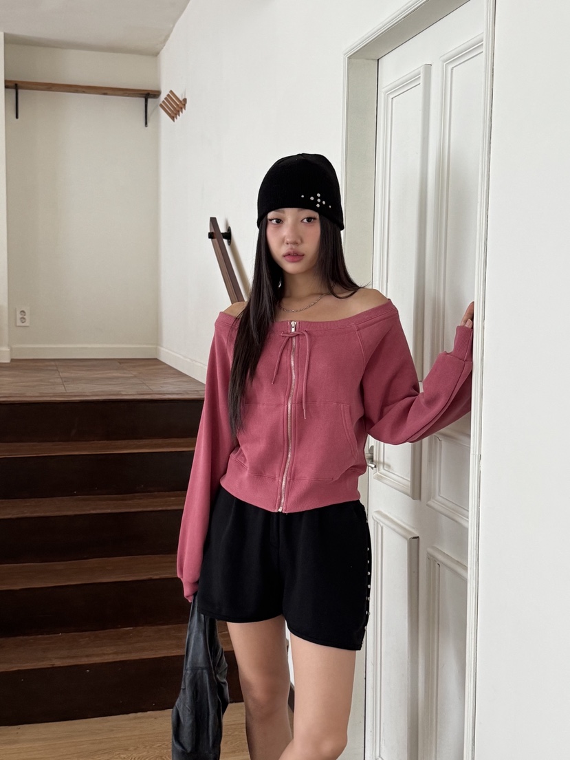 SUNDER MARKET東大門㊣直郵女士新品熱賣25秋夏職業衛衣拉鏈SUNDER MARKET衛衣圖色3