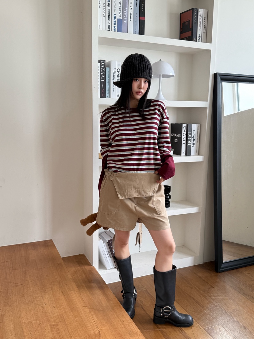 BLACK RIBBON-A東大門㊣直郵女裝新品熱賣時尚休閑長袖T恤BLACK RIBBON-A長袖T恤