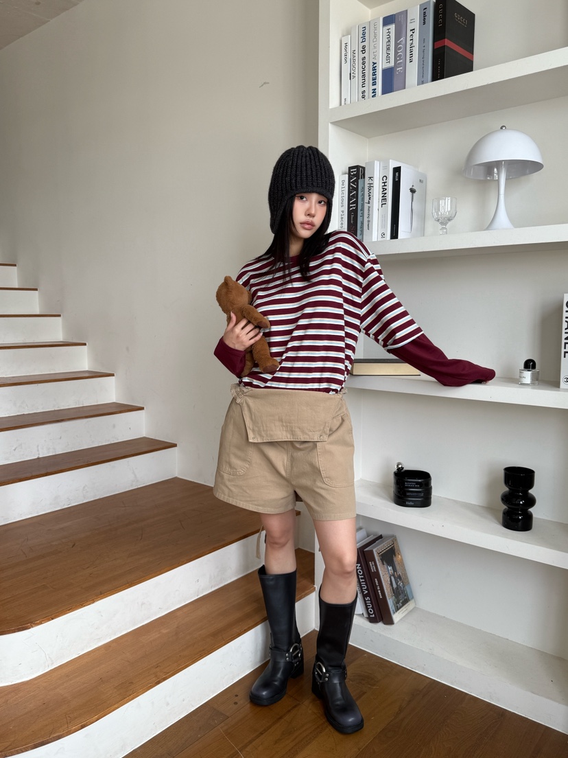 BLACK RIBBON-A東大門㊣直郵女裝新品熱賣時尚休閑長袖T恤BLACK RIBBON-A長袖T恤
