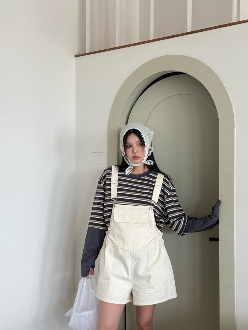 BLACK RIBBON-A韓國直郵㊣女裝新品真品休閑人氣25秋夏背帶褲BLACK RIBBON-A背帶褲