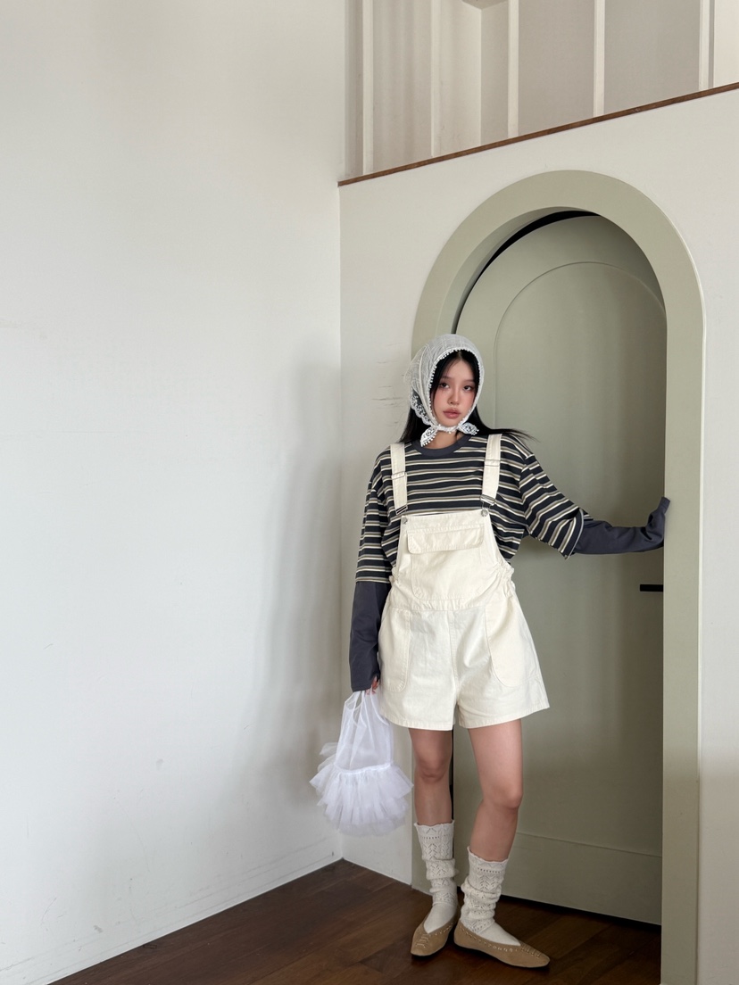 BLACK RIBBON-A韓國直郵㊣女裝新品真品休閑人氣25秋夏背帶褲BLACK RIBBON-A背帶褲