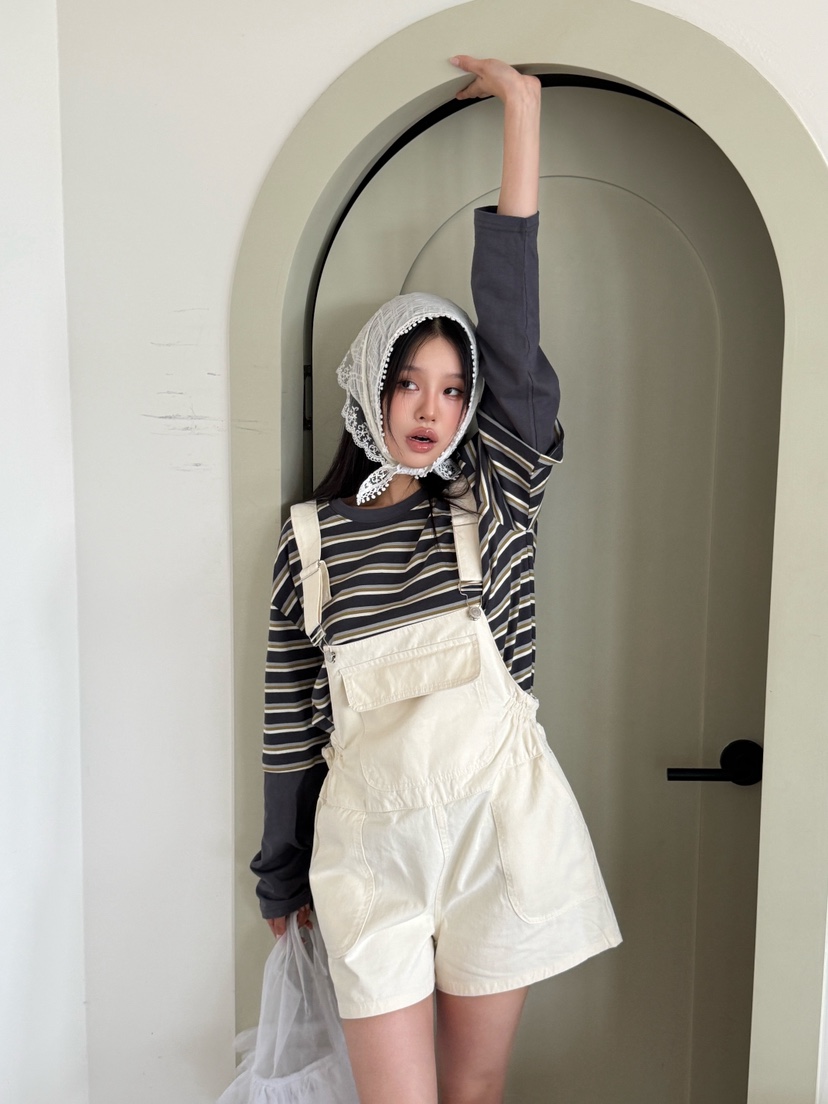 BLACK RIBBON-A韓國直郵㊣女裝新品真品休閑人氣25秋夏背帶褲BLACK RIBBON-A背帶褲
