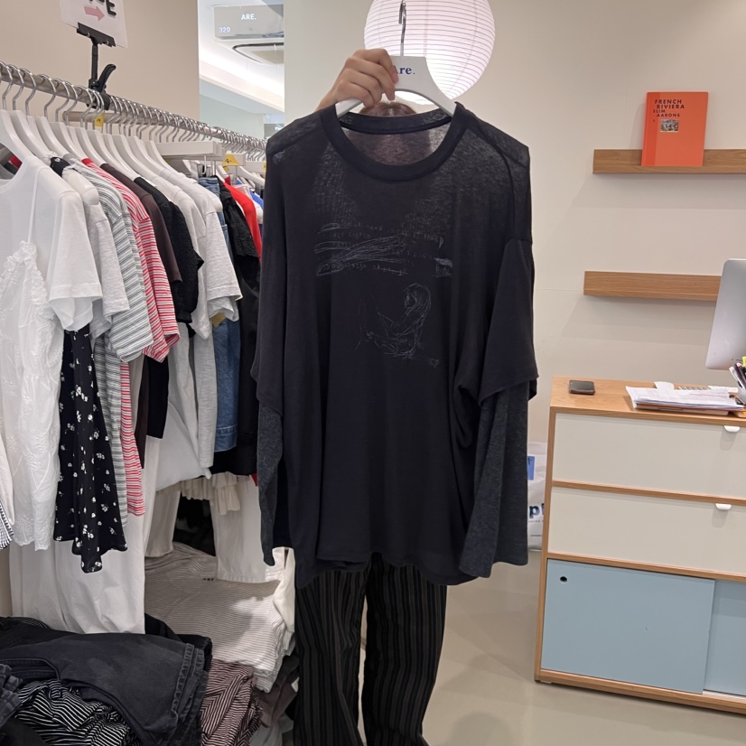 ARE東大門㊣直郵女士新品人氣真品職業熱賣時尚推薦長袖T恤ARE YOU/ARE長袖T恤圖色2