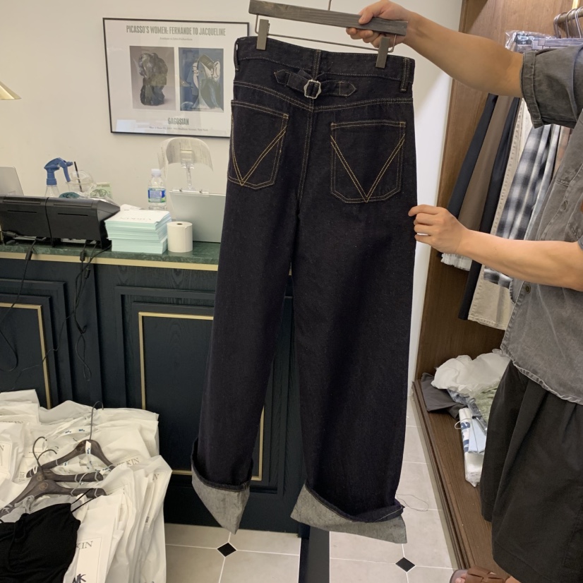 VIRKIN東大門㊣實拍女裝新品職業時尚休閑推薦真品25秋夏牛仔褲VIRKIN牛仔褲