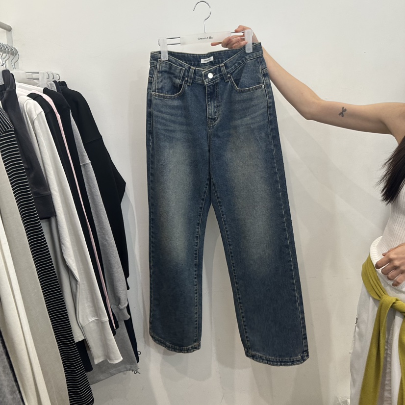 CREAM VILLA韓國直郵㊣女士新款真品牛仔褲CREAMVILLA牛仔褲