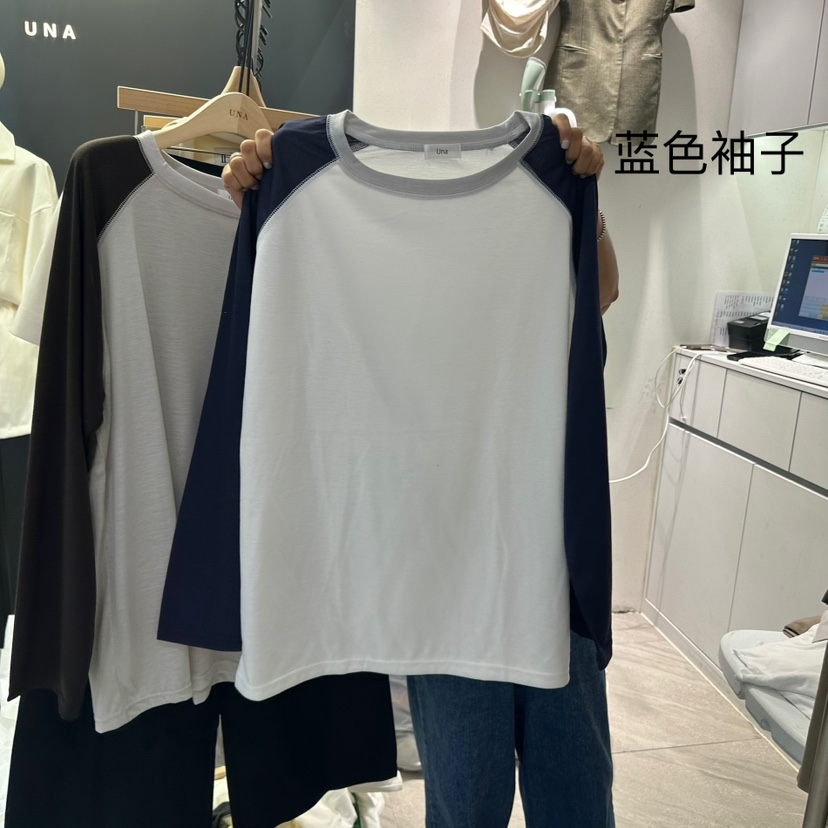 UNA/THE MAY東大門㊣實拍女裝新品人氣真品25秋夏長袖T恤THEMAY/UNA長袖T恤圖色3