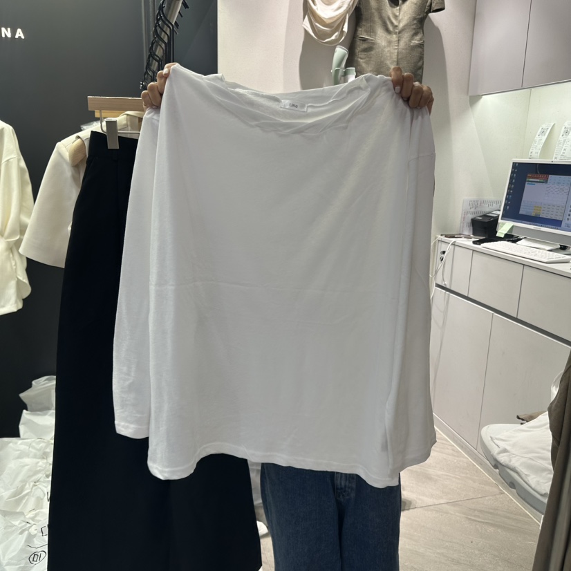UNA/THE MAY東大門㊣直郵女士新品職業25秋夏熱賣長袖T恤THEMAY/UNA長袖T恤圖色4