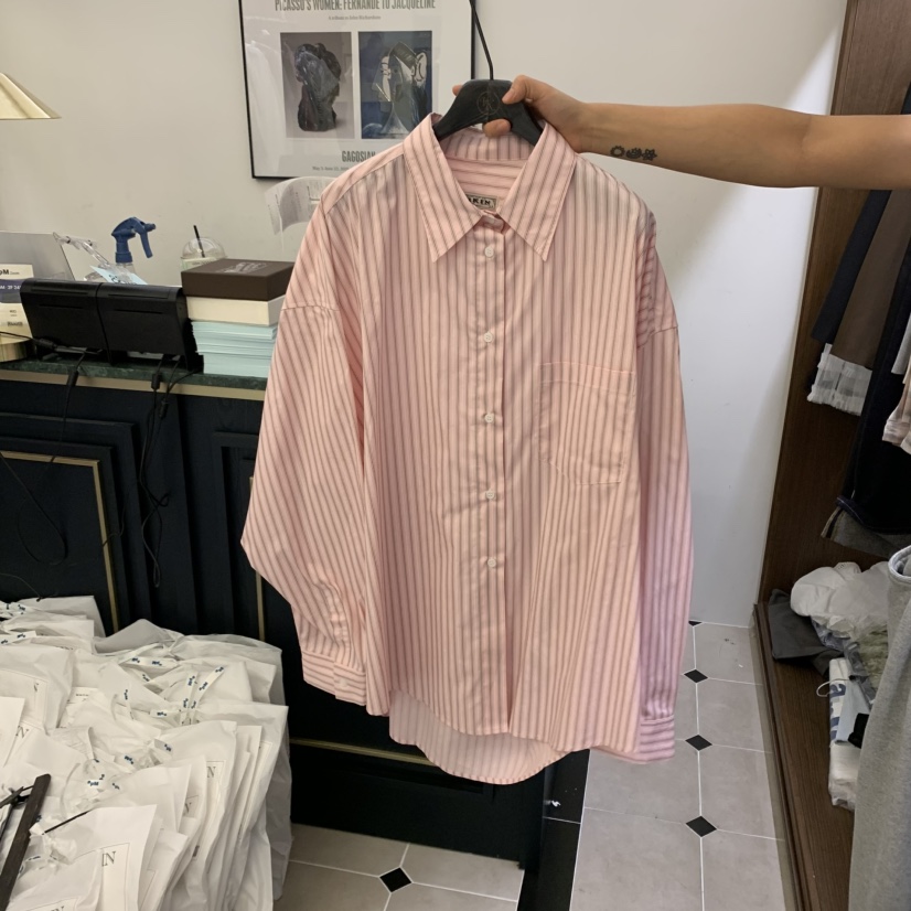 VIRKIN韓國代購㊣女士新款真品時尚休閑職業25秋夏襯衫蕾絲衫VIRKIN襯衫/蕾絲衫圖色3
