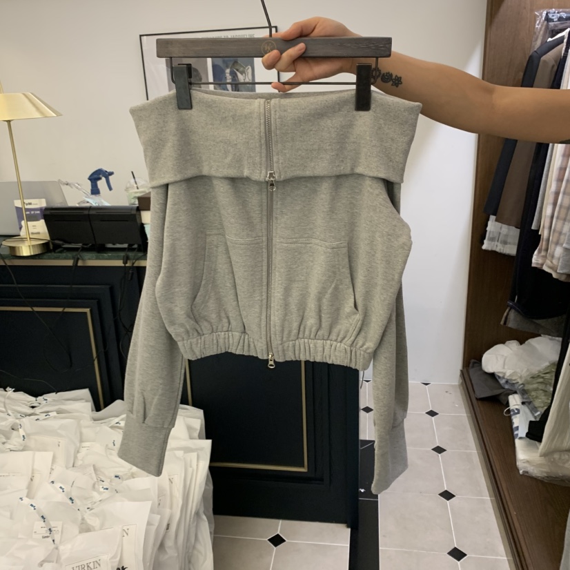 VIRKIN東大門㊣代購女裝新品熱賣推薦人氣真品休閑衛衣拉鏈VIRKIN衛衣圖色2