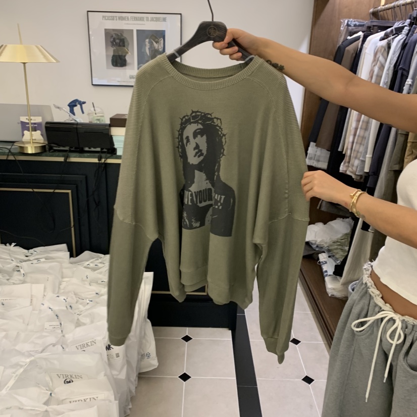VIRKIN韓國代購㊣女裝新品時尚真品推薦熱賣休閑職業25秋夏衛衣VIRKIN衛衣圖色2