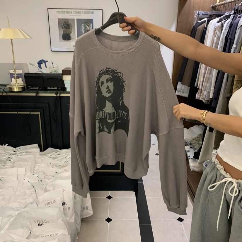 VIRKIN韓國代購㊣女裝新品時尚真品推薦熱賣休閑職業25秋夏衛衣VIRKIN衛衣圖色3