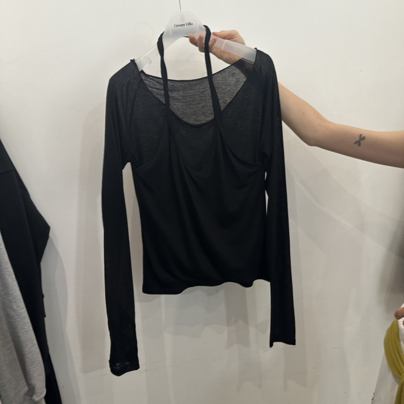 CREAM VILLA東大門㊣代購女裝新品休閑長袖T恤CREAMVILLA長袖T恤圖色4