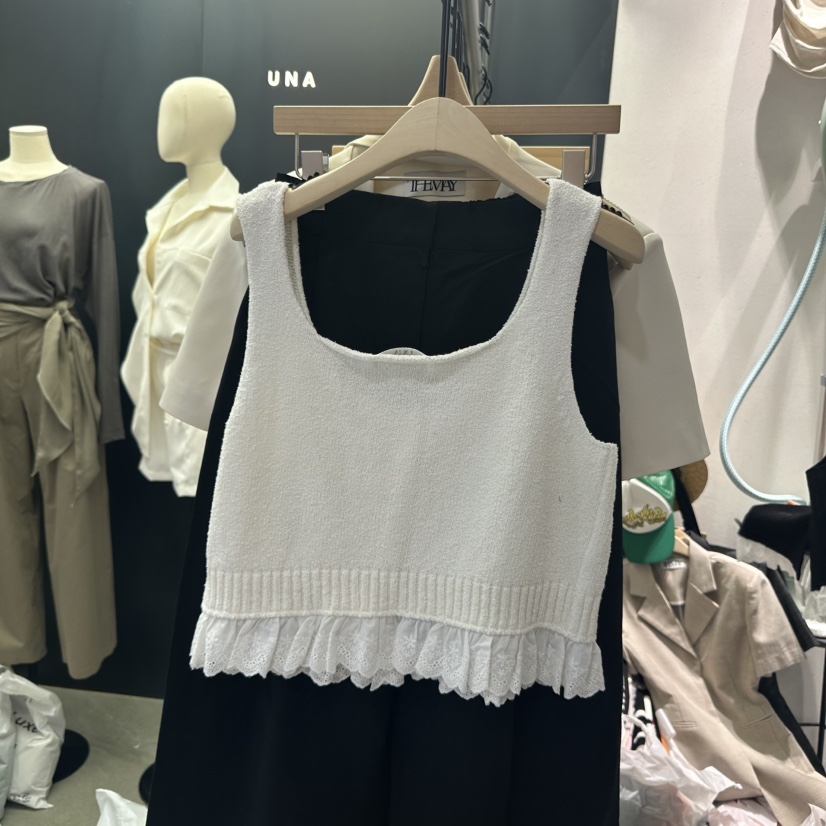UNA/THE MAY韓國直郵㊣女裝新款時尚職業休閑吊帶背心可愛的THEMAY/UNA吊帶/背心