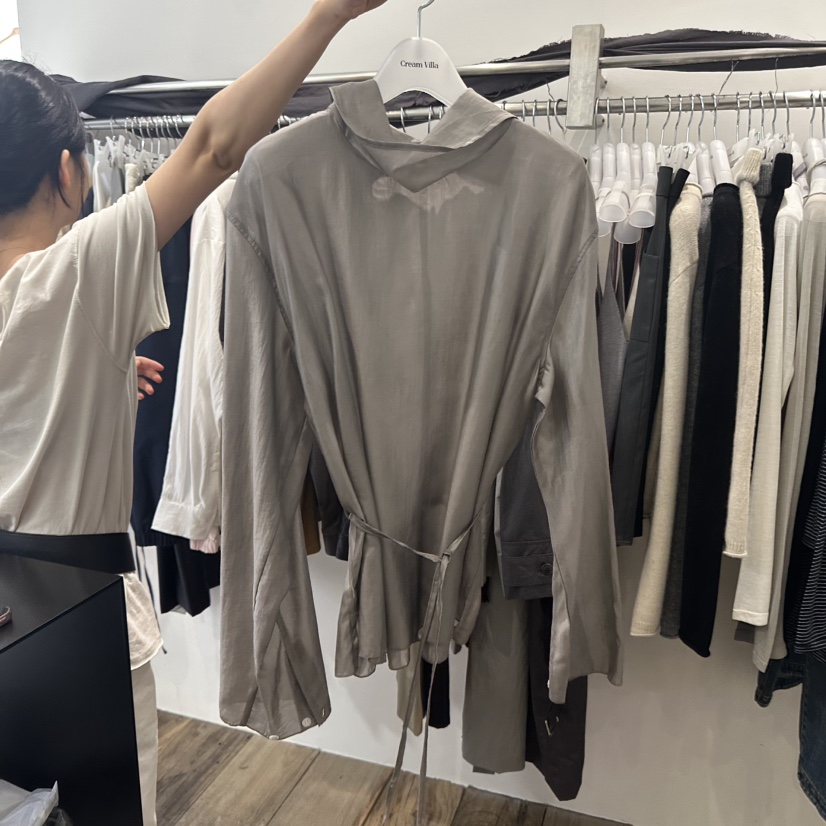 CREAM VILLA韓國代購㊣女士新品人氣襯衫蕾絲衫CREAMVILLA襯衫/蕾絲衫圖色2