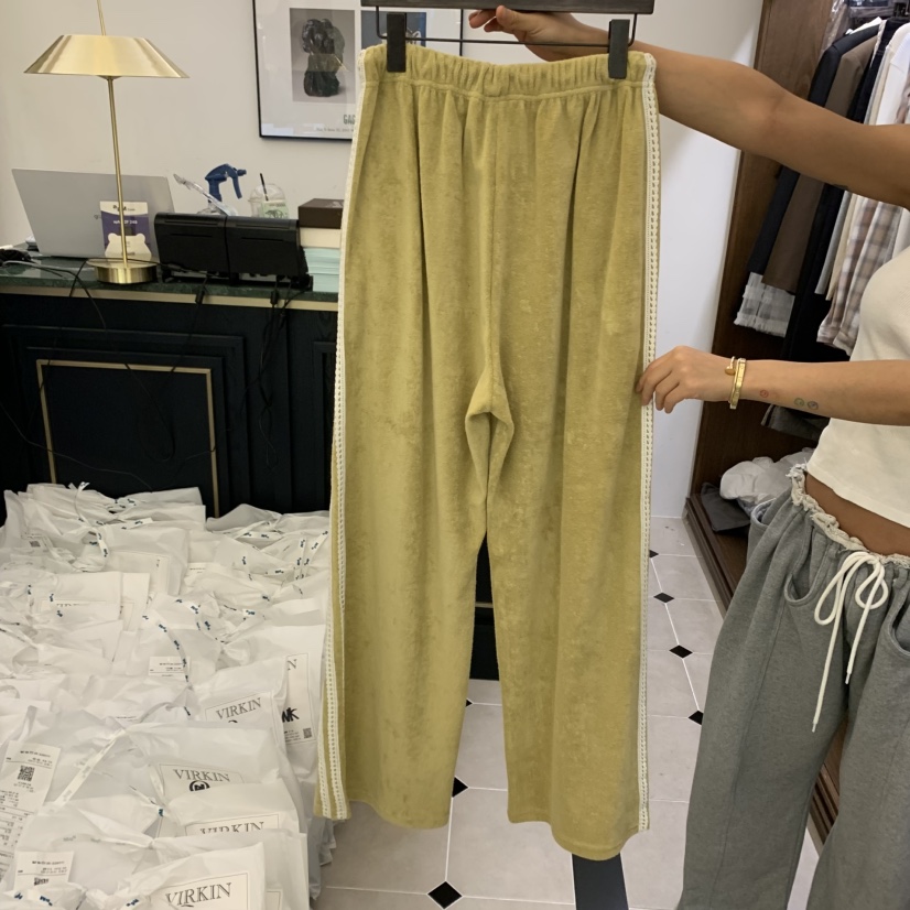 VIRKIN東大門㊣代購女裝新品休閑人氣時尚職業真品休閑褲蕾絲VIRKIN休閑褲