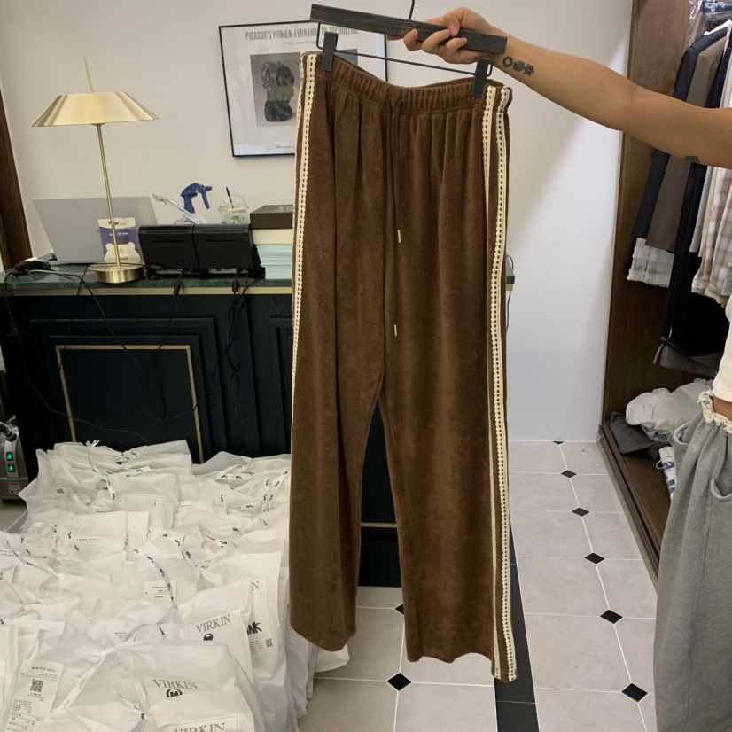 VIRKIN東大門㊣代購女裝新品休閑人氣時尚職業真品休閑褲蕾絲VIRKIN休閑褲圖色2