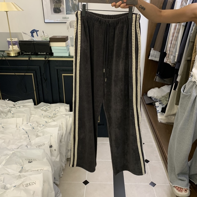 VIRKIN東大門㊣代購女裝新品休閑人氣時尚職業真品休閑褲蕾絲VIRKIN休閑褲圖色4