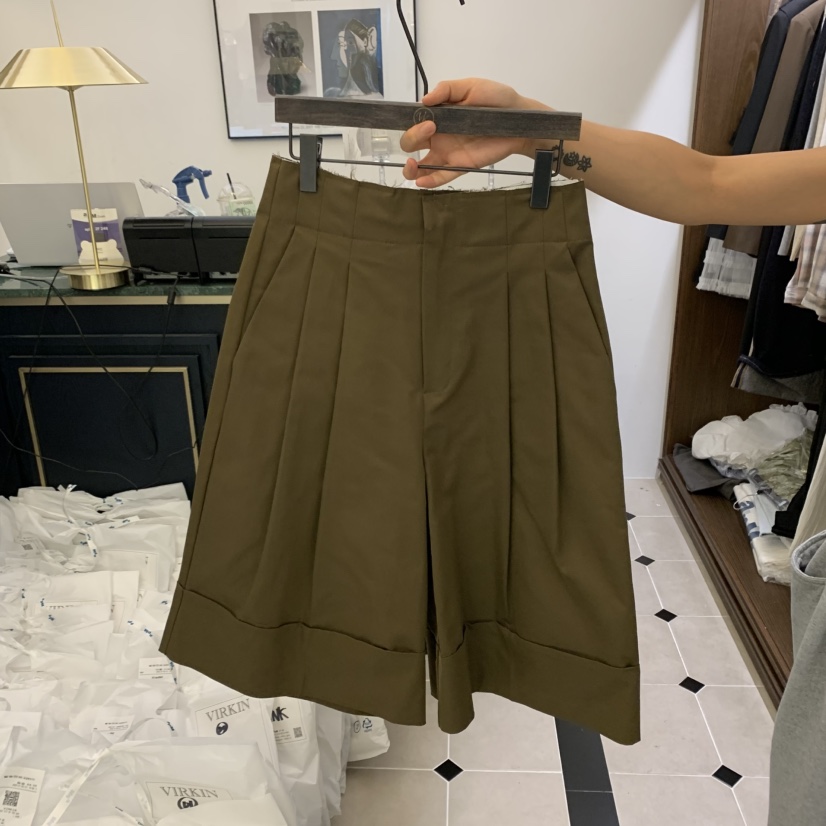 VIRKIN韓國代購㊣女士新款推薦職業時尚真品25秋夏休閑短褲VIRKIN短褲圖色2