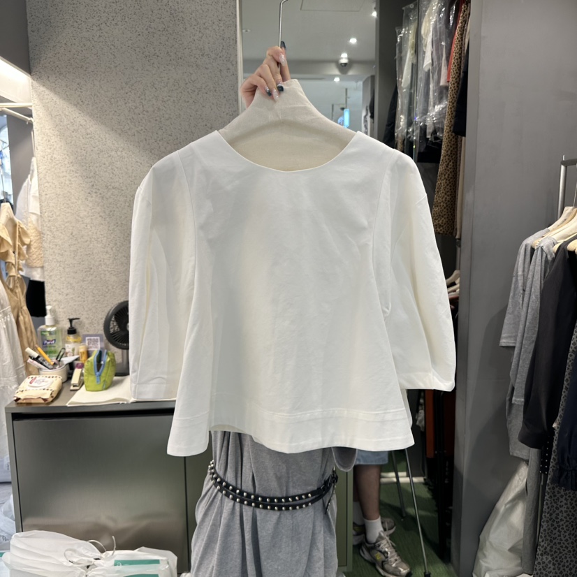 AMOEBA韓國直郵㊣女士新品時尚真品休閑熱賣25秋夏襯衫蕾絲衫AMOEBA襯衫/蕾絲衫