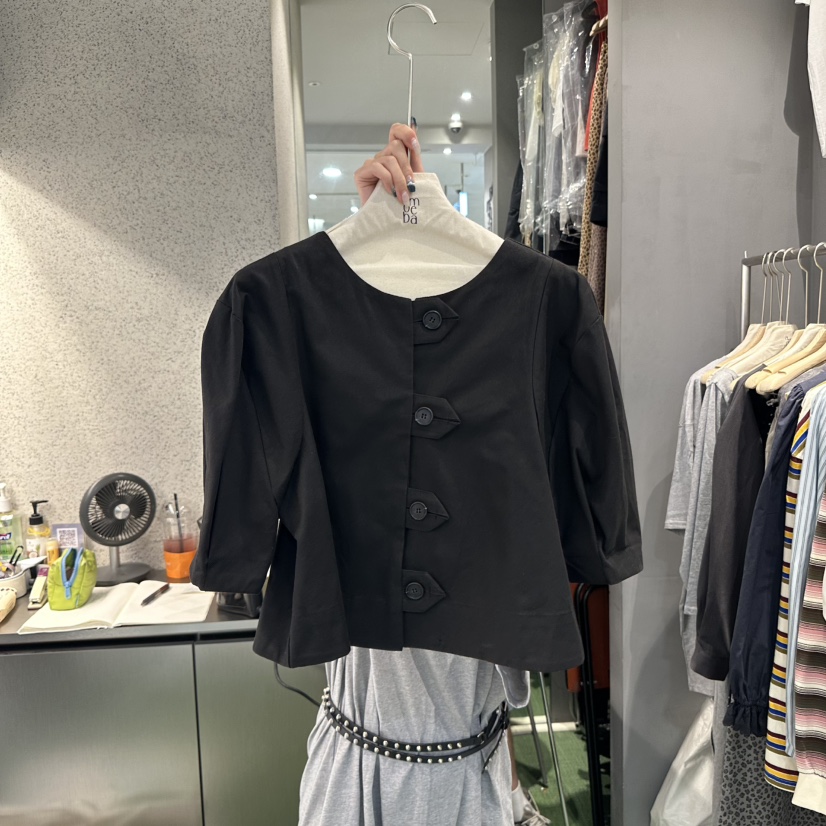 AMOEBA韓國直郵㊣女士新品時尚真品休閑熱賣25秋夏襯衫蕾絲衫AMOEBA襯衫/蕾絲衫圖色2