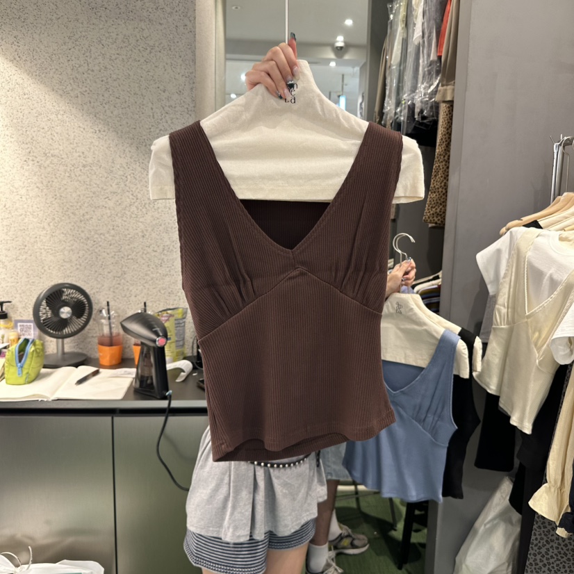 AMOEBA東大門㊣直郵女士新款職業25秋夏熱賣吊帶背心不含內搭AMOEBA吊帶/背心圖色2