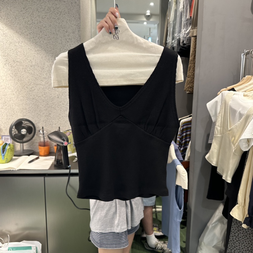 AMOEBA東大門㊣直郵女士新款職業25秋夏熱賣吊帶背心不含內搭AMOEBA吊帶/背心圖色4