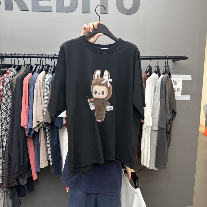 CREDITO東大門㊣代購女士新款熱賣推薦25秋夏真品時尚職業T恤But ton/BOUTIQUE SEOULT恤圖色2