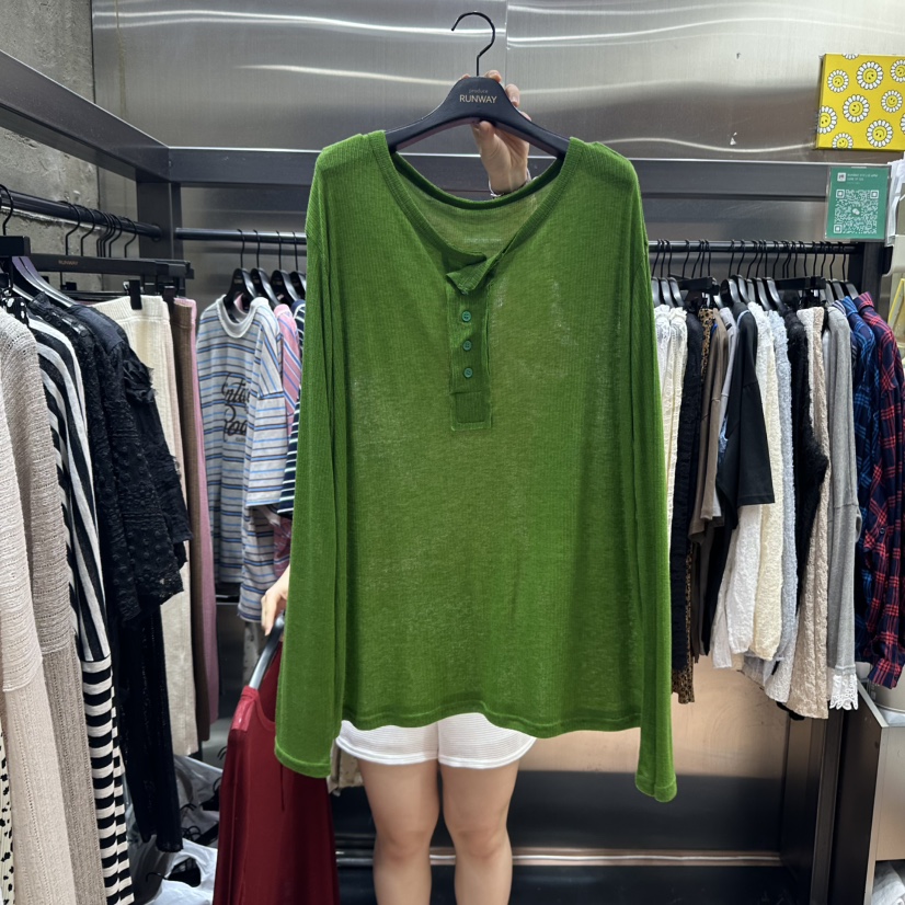 RUNWAY-런웨이韓國代購㊣女裝新品熱賣推薦人氣真品長袖T恤RUNWAY長袖T恤圖色1